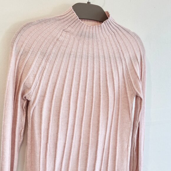 Mango Pink Perkins-neck Ribbed Knit Sweater - Picture 5 of 6